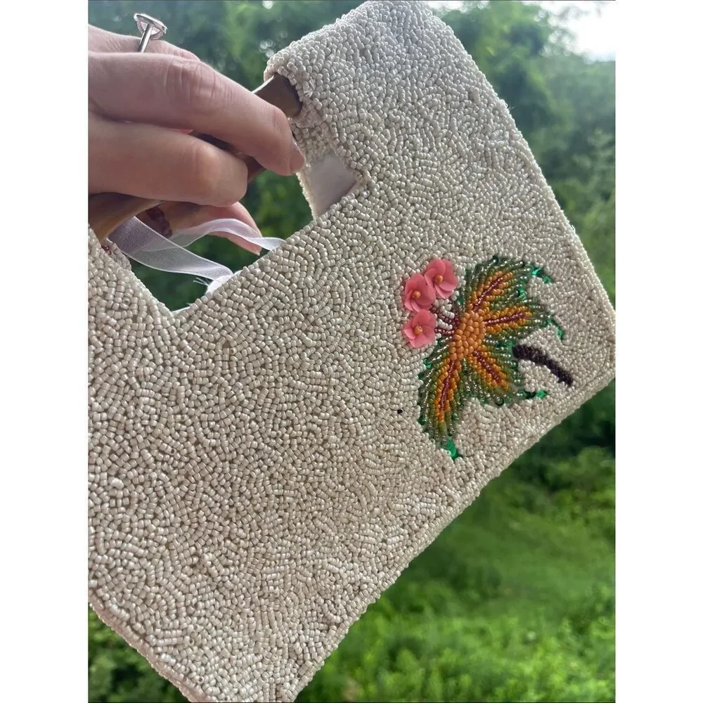 No Brand cream beaded